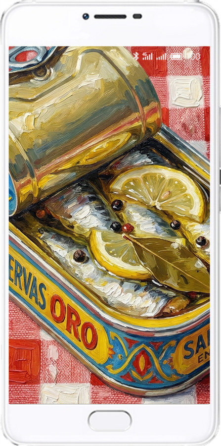 2D пластиковый чехол Vintage Sardine Tin Phone для Meizu U20 - 6772t-416 изображение 