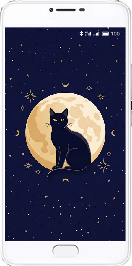 2D пластиковий чехол Cute Cat Celestial/Witchy для Meizu U20 - 6787t-416 изображение 
