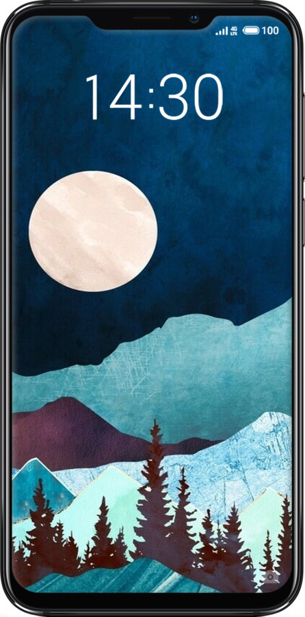 Силиконовый чехол Горная идиллия ночной пейзаж для Meizu X8 - 6488u-1601 изображение 