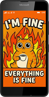 2D пластиковый чехол Funny Cat для Microsoft Lumia 640 - 6786t-273 изображение 