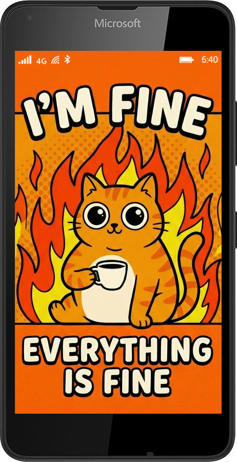 2D пластиковый чехол Funny Cat для Microsoft Lumia 640 - 6786t-273 изображение 