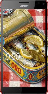 3D пластиковый глянцевый чехол Vintage Sardine Tin Phone для Microsoft Lumia 950 XL Dual Sim - 6772c-407 изображение 