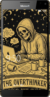 3D пластиковый глянцевый чехол The Overthinker для Microsoft Lumia 950 XL Dual Sim - 6774c-407 изображение 