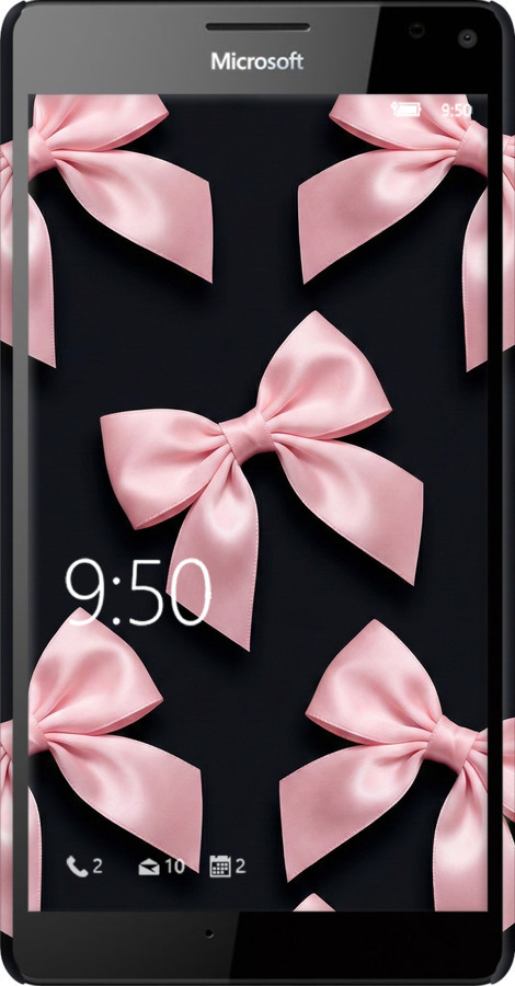 3D пластиковый глянцевый чехол Coquette Ribbons Dark Coquette для Microsoft Lumia 950 XL Dual Sim - 6767c-407 изображение 