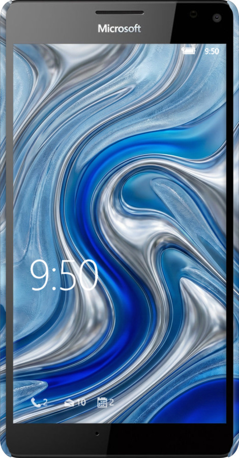 3D пластиковый глянцевый чехол Liquid Chrome для Microsoft Lumia 950 XL Dual Sim - 6781c-407 изображение 