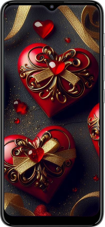 Силиконовый чехол Сердечки v4 для Motorola E20 - 5834u-2509 изображение 