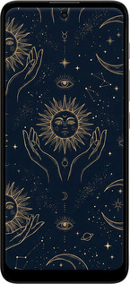 Силіконовий чехол Celestial Harmony: Sun & Moon Gold Mystic Pattern для Motorola E40 - 6778u-2660 изображение 