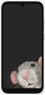 Силіконовий протиударний с посиленими кутами чехол The Peeking Rat для Motorola E6i - 6442sp-2355 изображение 
