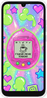 Силикон с усиленными углами чехол Y2K Aesthetic Retro Pet: Годуй мене кавою для Motorola E6i - 6784sp-2355 изображение 