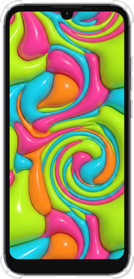 Силикон с усиленными углами чехол Y2K Jelly Dream для Motorola E6i - 6780sp-2355 изображение 