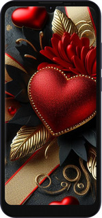 Силиконовый чехол Сердечки v2 для Motorola E6i - 5832u-2355 изображение 