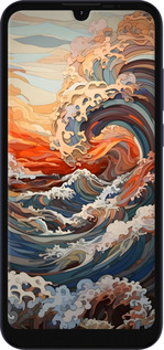 Силіконовий чехол Арт хвилі для Motorola E6s - 6324u-2001 изображение 