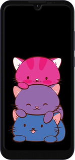 Силиконовый чехол Милые кошки для Motorola E6s - 6518u-2001 изображение 