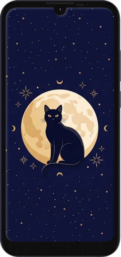 Силіконовий чехол Cute Cat Celestial/Witchy для Motorola E6i - 6787u-2355 изображение 
