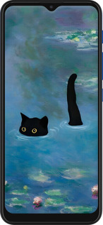 Силіконовий чехол Із зображенням кота та водяної лілії Monet для Motorola E7 Plus - 6519u-2107 изображение 