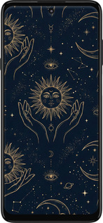 Силиконовый чехол Celestial Harmony: Sun & Moon Gold Mystic Pattern для Motorola Edge 20 Lite - 6778u-2496 изображение 