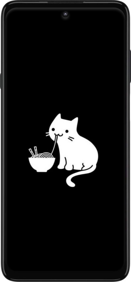 Силіконовий чехол Милий кіт на чорному фоні для Motorola Edge 20 Lite - 6528u-2496 изображение 