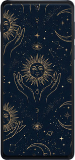 Силіконовий чехол Celestial Harmony: Sun & Moon Gold Mystic Pattern для Motorola Edge 20 Pro - 6778u-2662 изображение 
