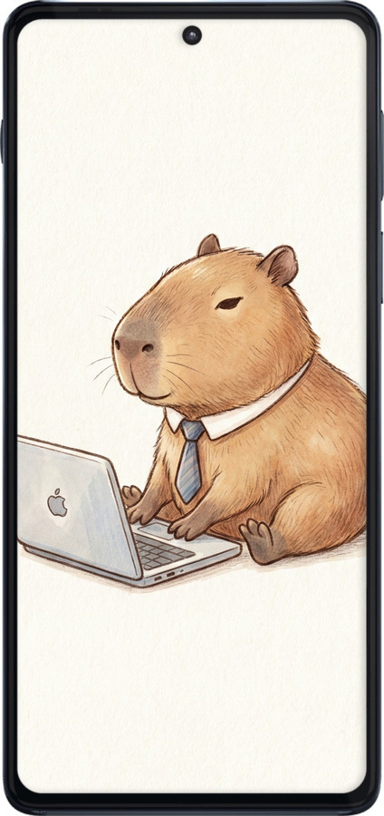 Силиконовый чехол Funny Capybara CEO Working для Motorola Edge 20 Pro - 6777u-2662 изображение 