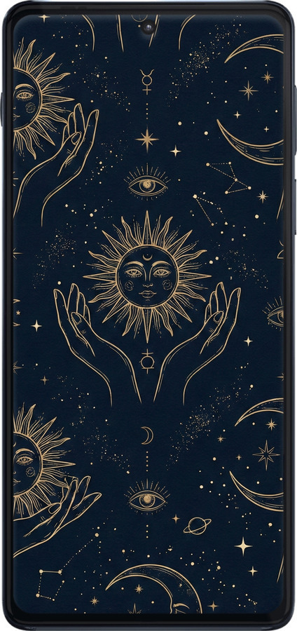 Силіконовий чехол Celestial Harmony: Sun & Moon Gold Mystic Pattern для Motorola Edge 20 Pro - 6778u-2662 изображение 