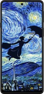 Силиконовый чехол С изображением Мэри Поппинс «Звездная ночь» для Motorola Edge 20 - 6487u-2497 изображение 