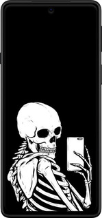 Силиконовый чехол Скелет делает Selfie для Motorola Edge 20 - 6535u-2497 изображение 