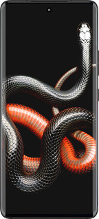 Силиконовый чехол Красно-черная змея на черном фоне для Motorola Edge 30 Fusion 5G - 4063u-3198 изображение 