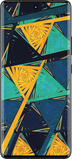 Силиконовый чехол Арт, абстракция, желтый, синий для Motorola Edge 30 Fusion 5G - 5382u-3198 изображение 