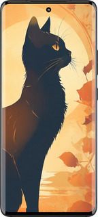 Силиконовый чехол Черная кошка v2 для Motorola Edge 30 Fusion 5G - 5830u-3198 изображение 