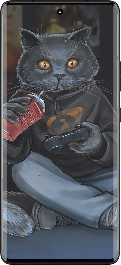 Силиконовый чехол gamer cat для Motorola Edge 30 Fusion 5G - 4140u-3198 изображение 