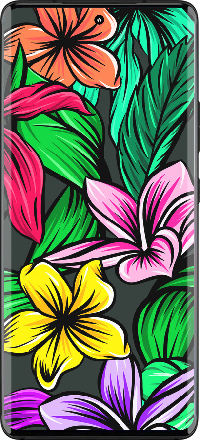 Силиконовый чехол Тропические цветы 1 для Motorola Edge 30 Fusion 5G - 4753u-3198 изображение 