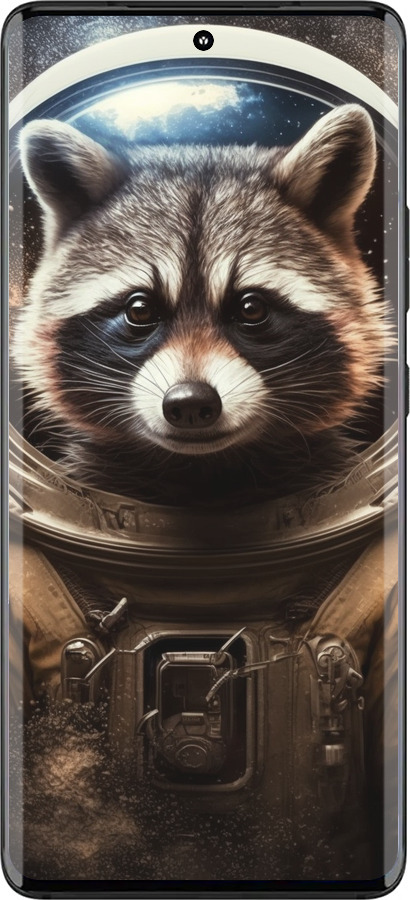 Силиконовый чехол Raccoon austronaut для Motorola Edge 30 Fusion 5G - 5581u-3198 изображение 