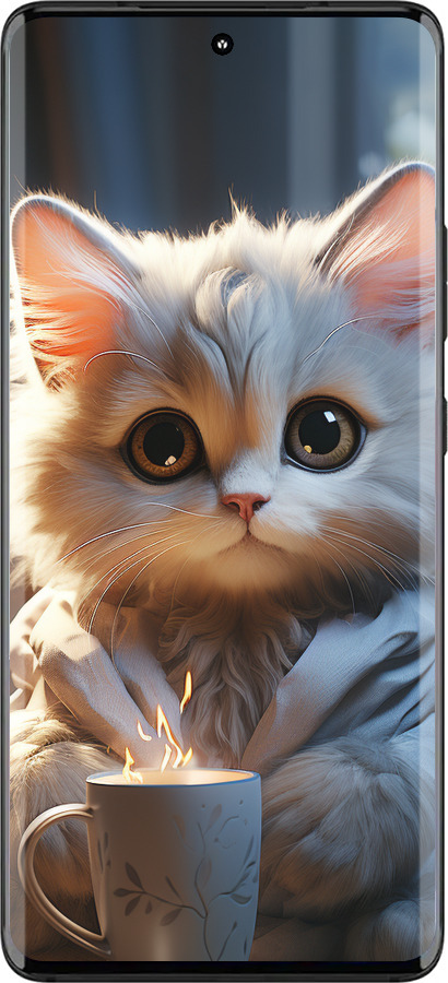Силиконовый чехол White cat для Motorola Edge 30 Fusion 5G - 5646u-3198 изображение 