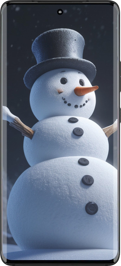 Силиконовый чехол Снеговик для Motorola Edge 30 Fusion 5G - 5826u-3198 изображение 