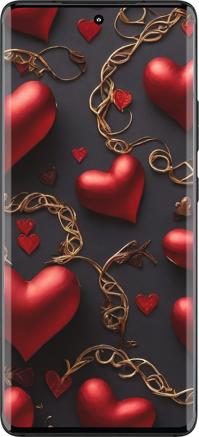 Силиконовый чехол Сердечки для Motorola Edge 30 Fusion 5G - 5831u-3198 изображение 