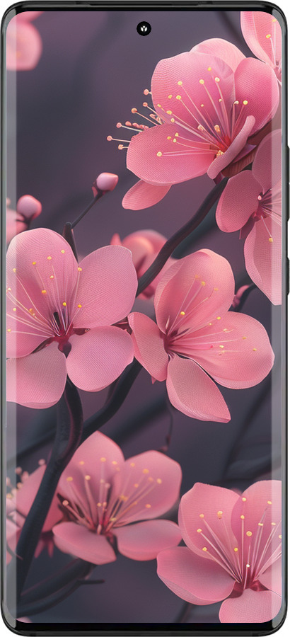 Силіконовий чехол Пурпурова сакура для Motorola Edge 30 Fusion 5G - 6075u-3198 изображение 