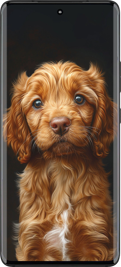 Силиконовый чехол Cocker spaniel на черном фоне для Motorola Edge 30 Fusion 5G - 6137u-3198 изображение 