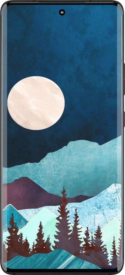 Силиконовый чехол Горная идиллия ночной пейзаж для Motorola Edge 30 Fusion 5G - 6488u-3198 изображение 
