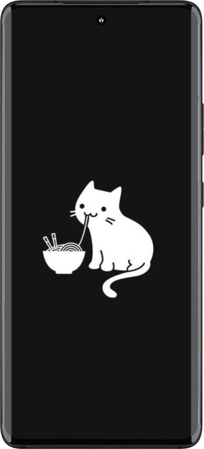 Силиконовый чехол С милым котом на черном фоне для Motorola Edge 30 Fusion 5G - 6528u-3198 изображение 
