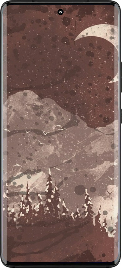 Силиконовый чехол С изображением лунного пейзажа в ночном лесу для Motorola Edge 30 Fusion 5G - 6546u-3198 изображение 