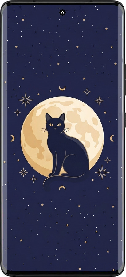 Силиконовый чехол Cute Cat Celestial/Witchy для Motorola Edge 30 Fusion 5G - 6787u-3198 изображение 