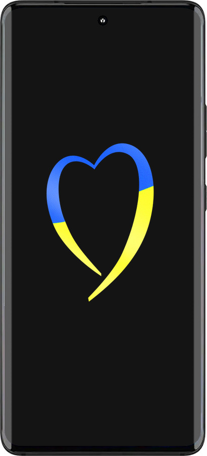 Силиконовый чехол Жёлто-голубое сердце для Motorola Edge 30 Fusion 5G - 885u-3198 изображение 