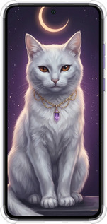 Силіконовий протиударний с посиленими кутами чехол Mystic White Cat Gothic Dark Purple Gold для Motorola Edge 30 Neo - 6805sp-3256 изображение 