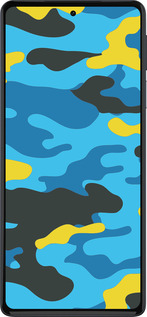 Силиконовый чехол Желто-голубой камуфляж для Motorola Edge 30 Pro - 1084u-2826 изображение 