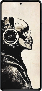 Силиконовый чехол Скелет-меломан v2 для Motorola Edge 30 Pro - 1200u-2826 изображение 