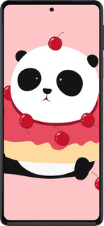 Силіконовий чехол Панда з пончиком для Motorola Edge 30 Pro - 3991u-2826 изображение 