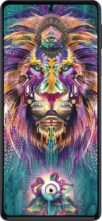 Силиконовый чехол Люминесцентный лев для Motorola Edge 30 Pro - 4037u-2826 изображение 