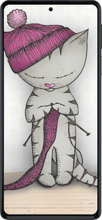 Силиконовый чехол Кошка рукодельница для Motorola Edge 30 Pro - 4056u-2826 изображение 