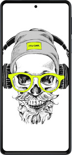 Силиконовый чехол Череп в очках и наушниках для Motorola Edge 30 Pro - 4144u-2826 изображение 