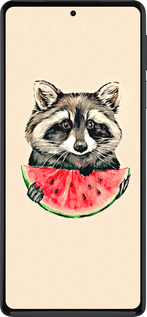 Силиконовый чехол Енотик с арбузом для Motorola Edge 30 Pro - 4605u-2826 изображение 
